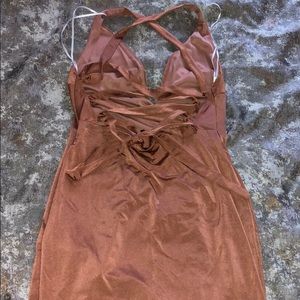 Brown mini dress
